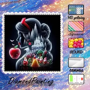 5D-DIY, advanced velvet canvas, diamond art, diamond painting, fairy tale castle AB diamonds, fairy dust diamonds, crystal diamonds, perfect home decor, handmade diamond art painting kit, special craft diamond art kit.