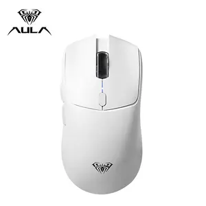 AULA SC580SE lightweight mouse, three-mode connection, large capacity and long battery life, six-speed DPI adjustable, multi-device switching, game chip, compatible with Windows/Mac/iOS system, e-sports game office available, Computer Gaming Mouse