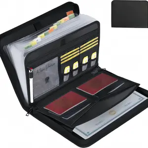 Fireproof and waterproof organ folder A4 pocket Fireproof expansion folder Test paper folder Data paper certificate storage package Portable important Files Organizer