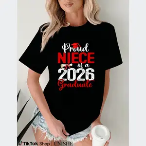 Proud Niece Senior Graduation Tee – Class of 2026 100% Cotton Shirt