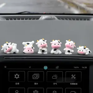 6 count Mini Cows  Accessories,  Dashboard Decorations & Rear View Mirror Ornaments, Cute  Decor for Women Girl