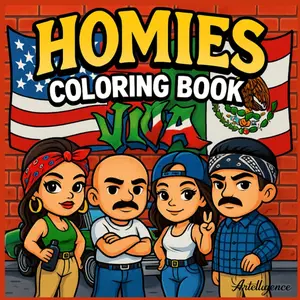 Homies Coloring Book: Chicano, Chola & Lowrider Style Art: 50+ Bold & Iconic Designs of Barrio Culture, Gangsta Art, and Lowrider Scenes for