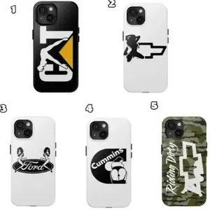 Automotive Pin-Up Phone Case Set CAT, Chevy, Ford, Cummins & Riding Dirty Designs Case iPhone X XS 11 12 13 14 15 16 17 ProMax
