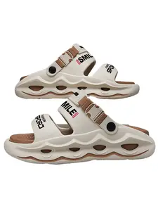 Men's Summer Sandals, Indoor & Outdoor Non-Slip Beach Slippers, Sporty Thick Sole Flip Flops, Comfortable Footwear for Men