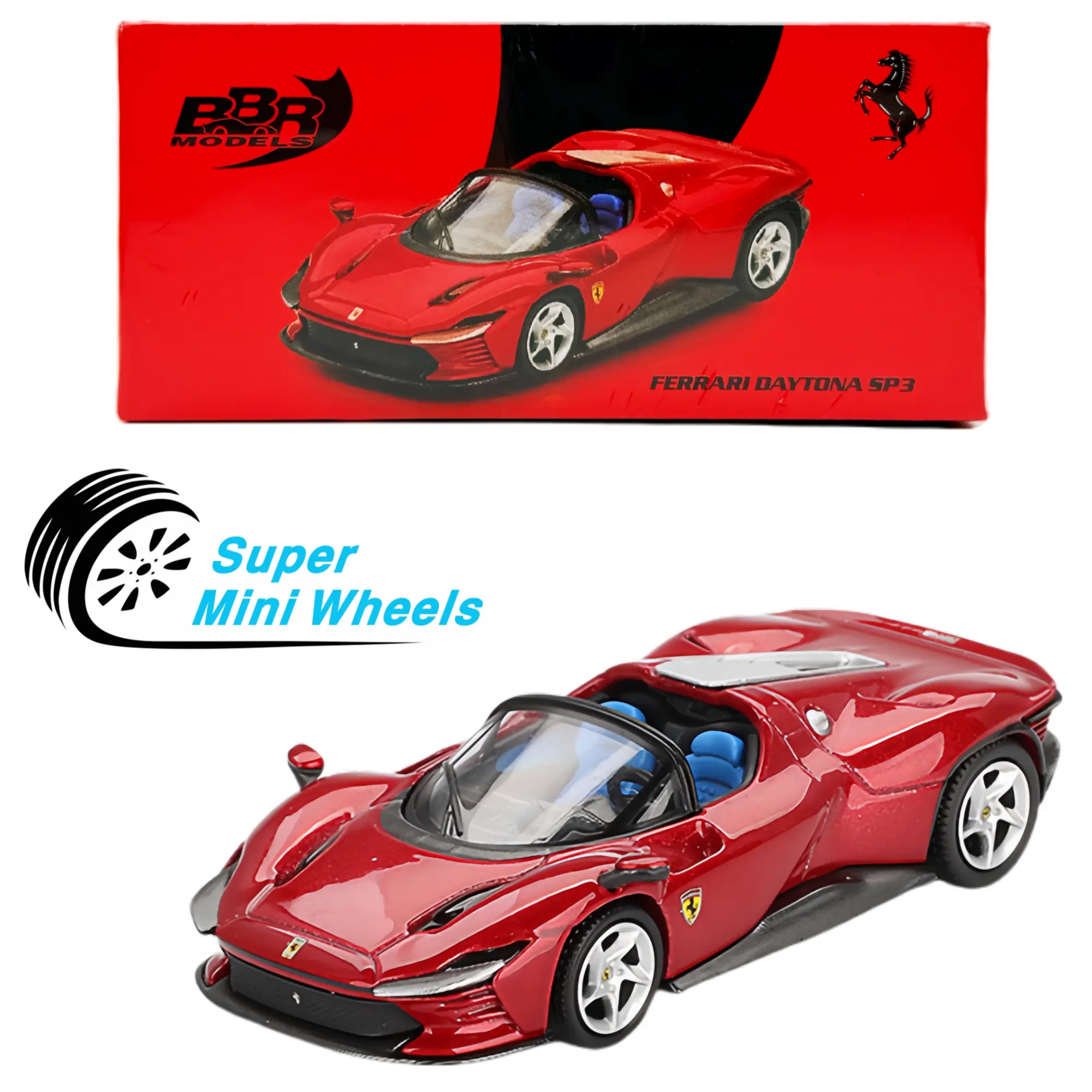 BBR Models 1:64 Ferrari Daytona SP3 – Rosso Imola - Limited Edition