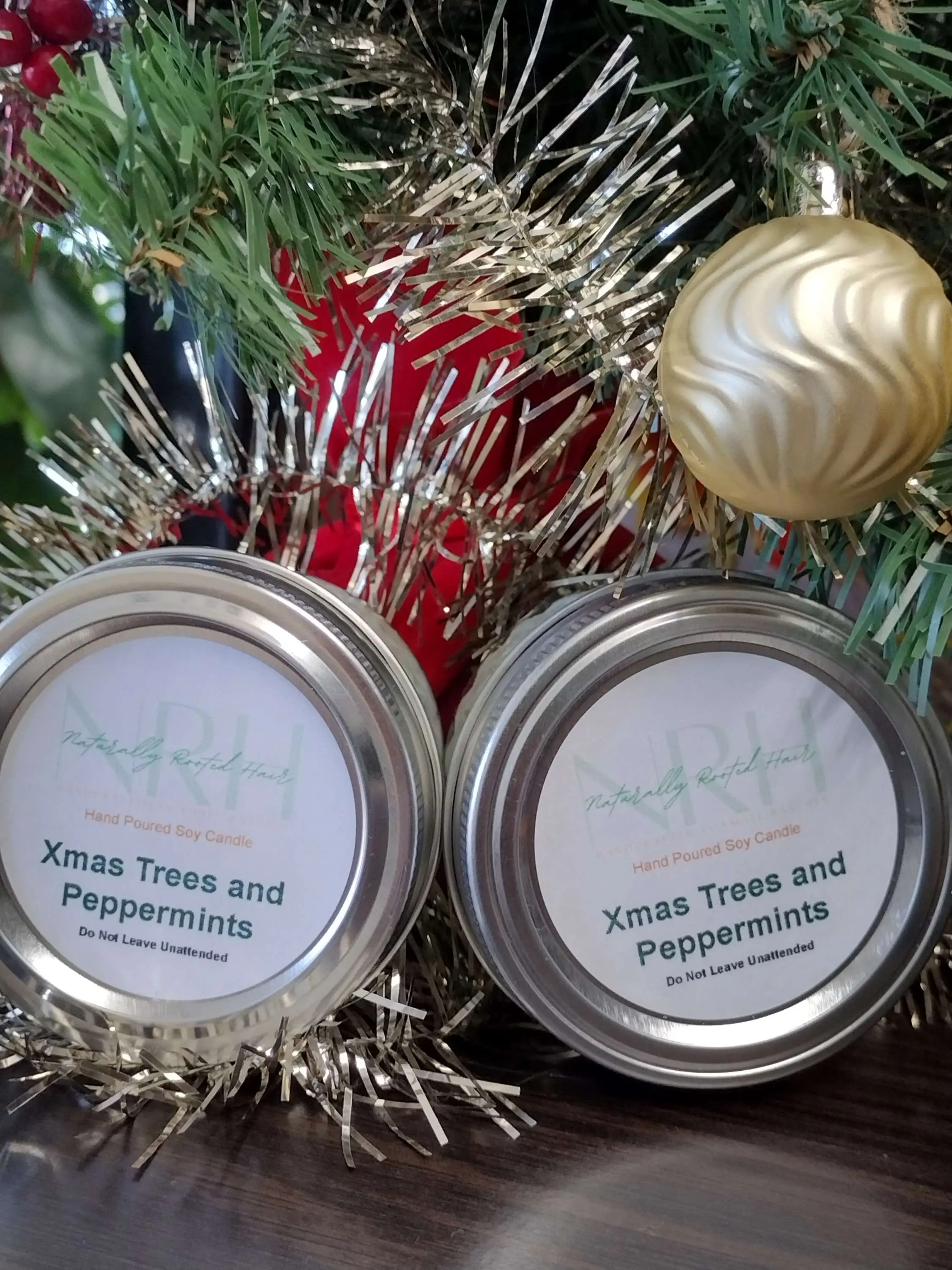 Xmas Trees and Peppermints Soy Candle