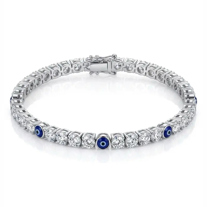 Nova Rose Evil Eye Bracelet – Dainty Crystal Tennis Style | Viral TikTok Jewelry