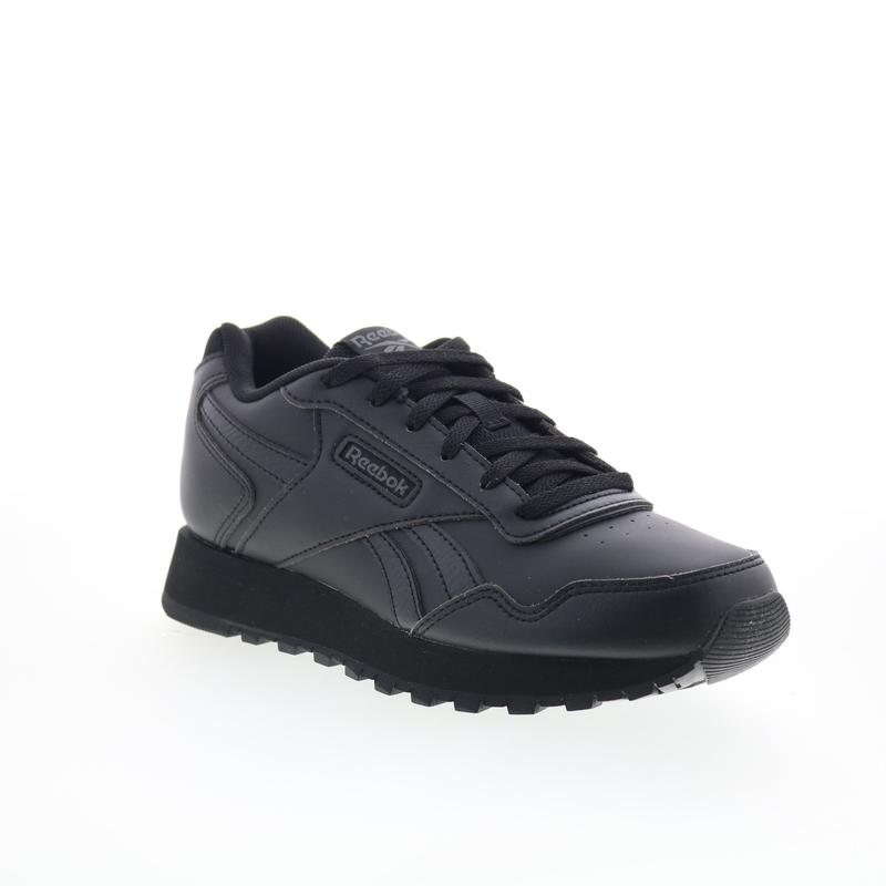 Reebok Glide Wide D Womens Black Wide Leather Lifestyle Sneakers Shoes