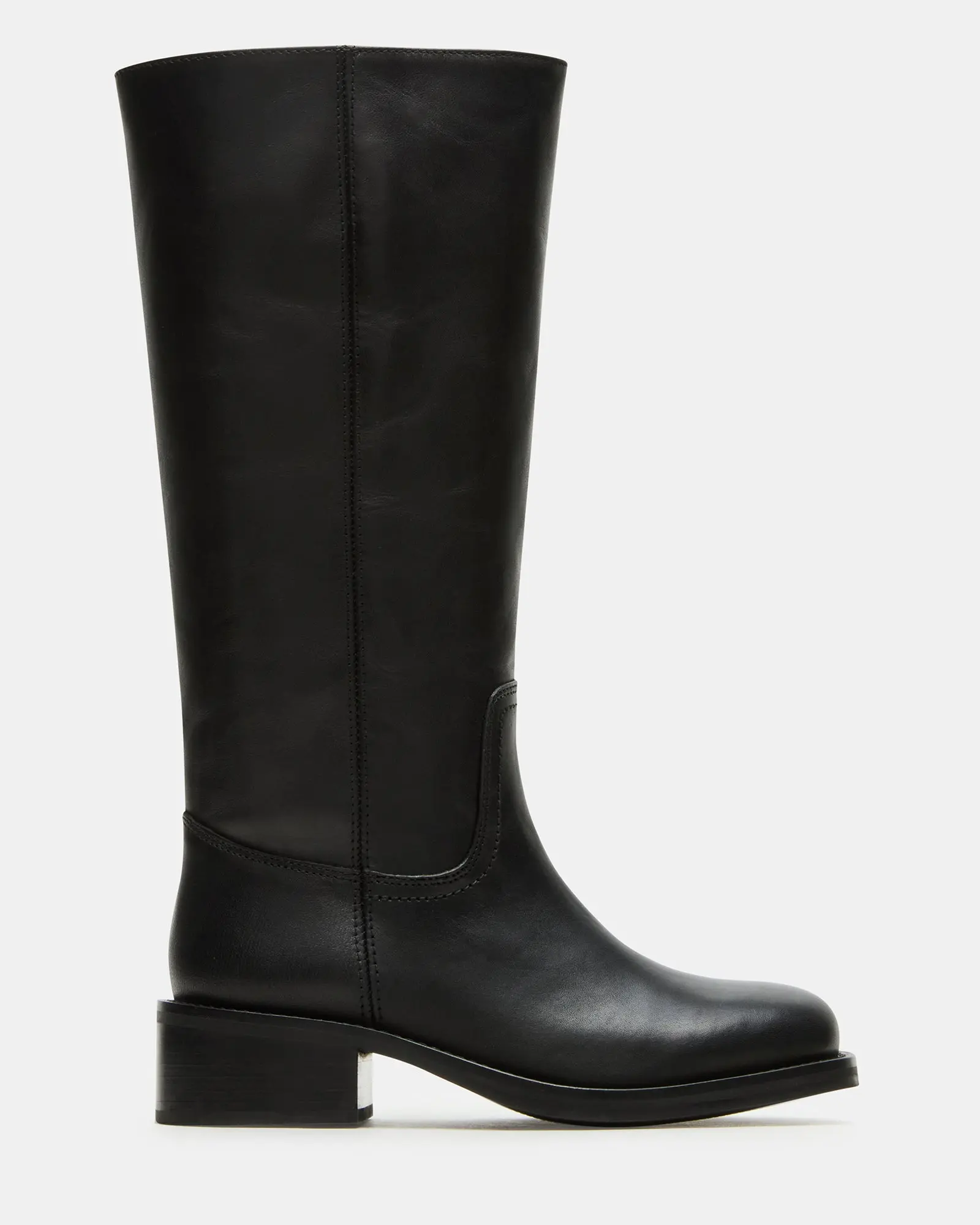 RIGGS BLACK LEATHER WIDE CALF