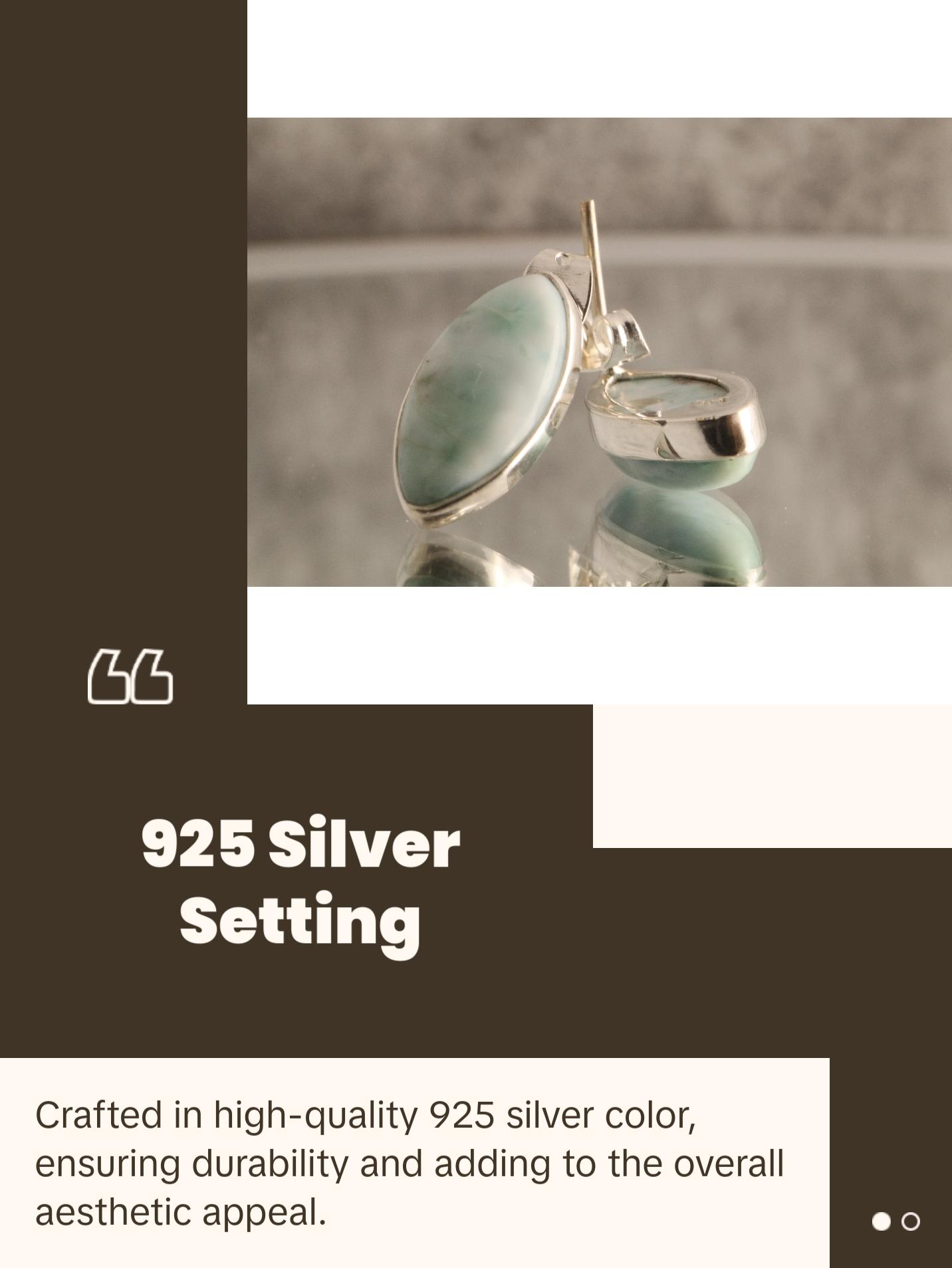 Ocean’s Calm - Larimar 925 Silver Earrings