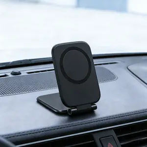 Slim Portable Magnetic Cell Phone Holder Dual Strong Magnets for Car & Office Use