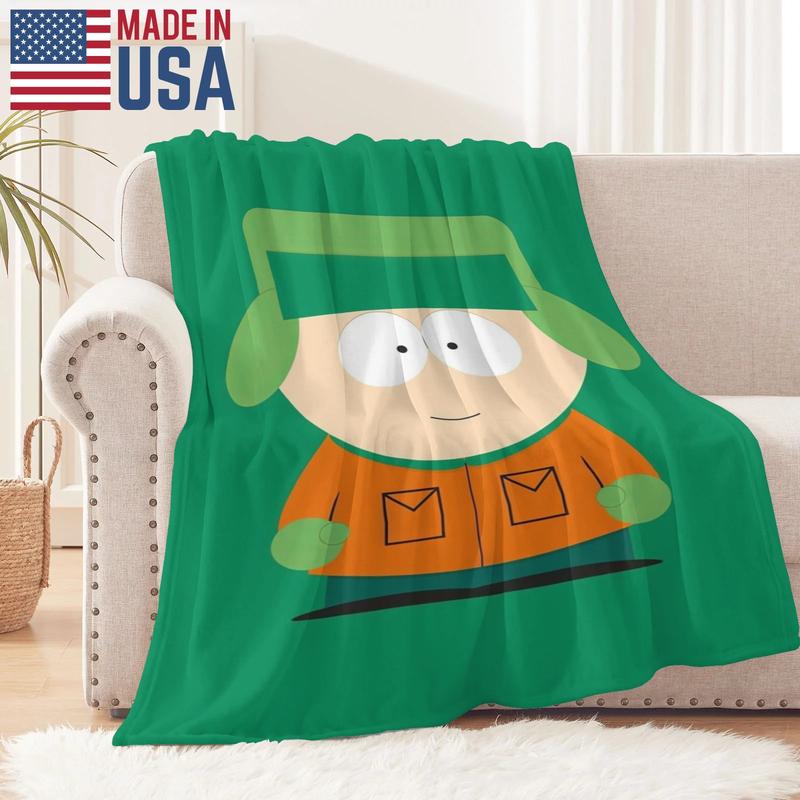 South Park Kyle Green Hood Throw Blanket - Classic Character Close-Up, Soft & Vibrant