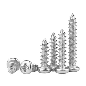 400 Pieces M4×16mm Nickel Plated Carbon Steel Cross Head Self Tapping Screws, Rust Resistant Screws for Furniture and DIY Projects