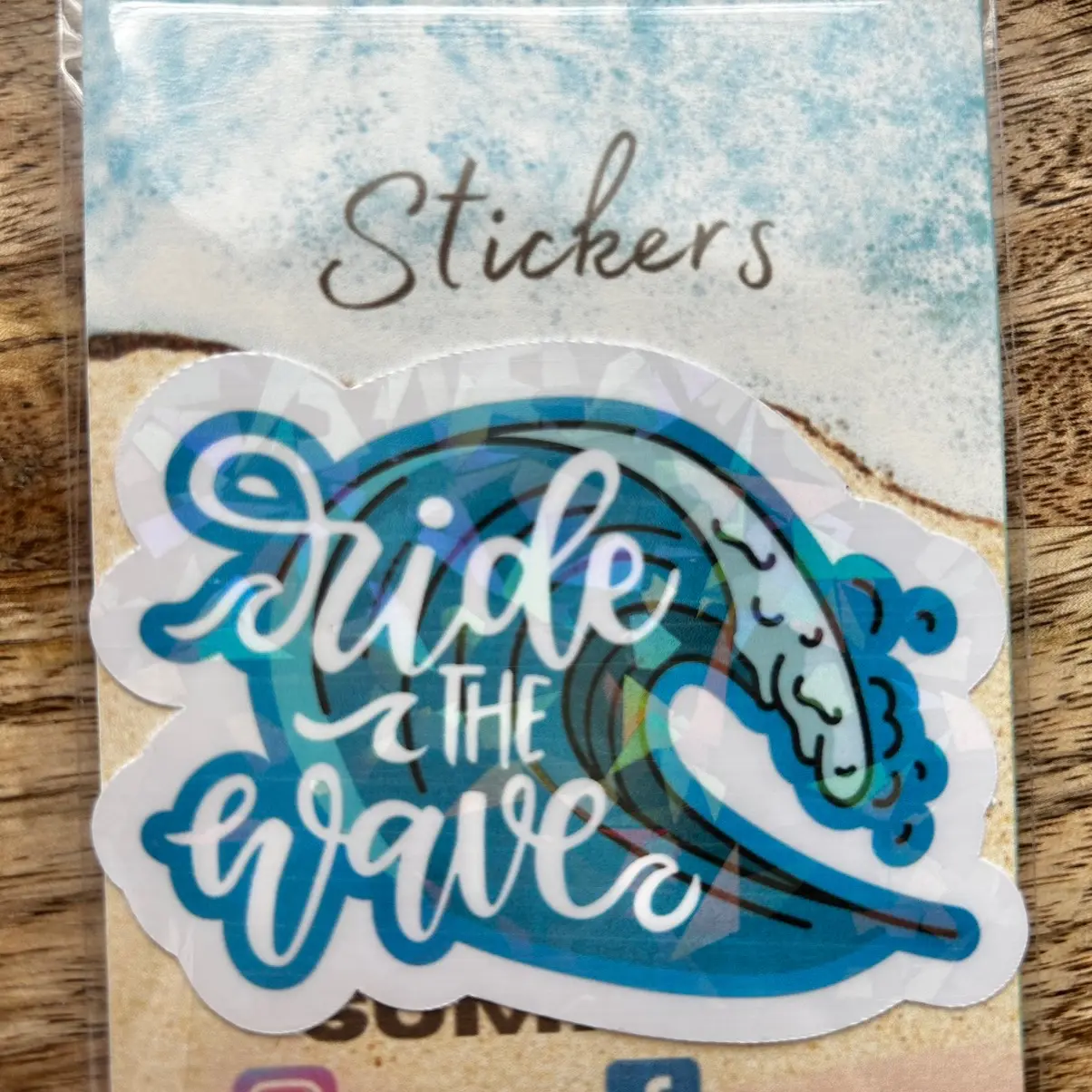 Ride the wave sticker