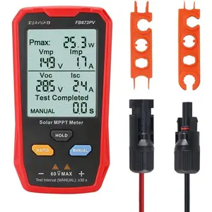 Upgrade Solar Panel Tester Meter Photovoltaic Multimeter 800W, Solar MPPT Meter with Large Ultra Clear LCD,  MPPT Open Circuit  Troubleshooting Utility Tool for Solar PV Testing