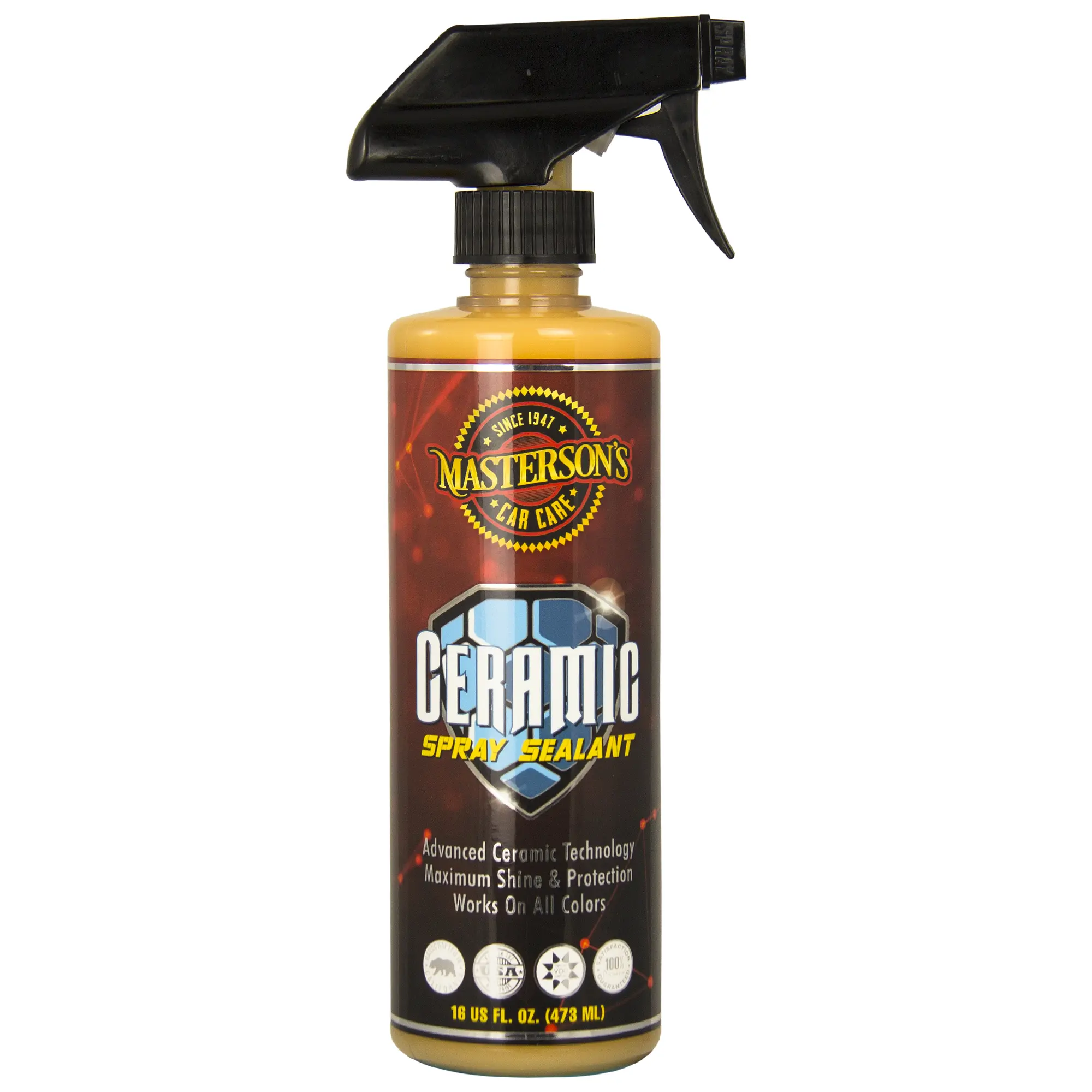 MASTERSON'S CAR CARE -CERAMIC SPRAY SEALANT (16 oz) - MCC_119_16 - Advanced Hydrophobic Sprayable Coating – Repels Water Spot and Dirt – Instant Showroom Shine