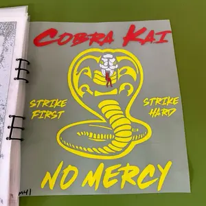 Karate Kid Cobra Kai Eagle Fan Karate DTF Heat Transfer HOT Peal Press Shirt Transfer