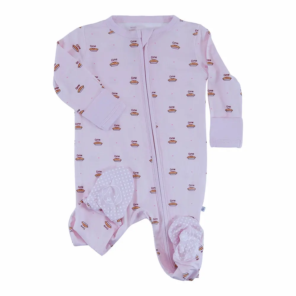 bamboo ruffle zipper footie cutie pie whimsical collection