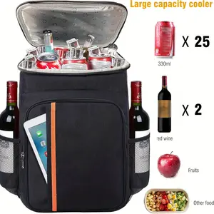 Picnic Backpack Insulated Bag, Durable Insulated Bag, Outdoor Ice Bag Thickened Insulation Backpack Leakproof Picnic Bag, Refrigerated backpack 30 cans, Portable Backpack Cooler Insulated Bag, Suitable for travel, beach, outdoor camping, Travel Essentials