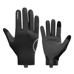 INBIKE Full Finger Padded Motorcycle Gloves - Nylon Blend, Touchscreen, Shockproof Gel, Breathable, UPF 50+ UV Protection, Lightweight Ultrafit Protection Outdoor Sports Gloves for Men, MTB Biking Gear, Motorcycle Glove