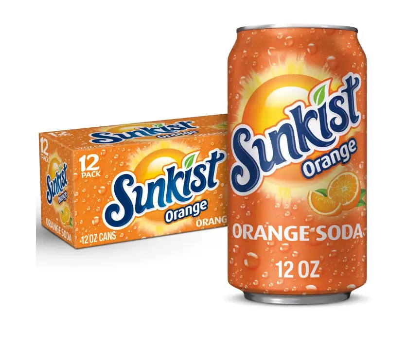Sunkist Orange Soda Pop, 12 fl oz, 12 Pack Cans