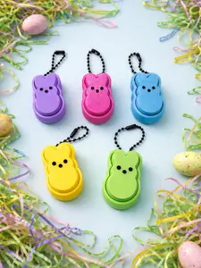 Candy Marshmellow Bunny Clicky Fidget Keychain