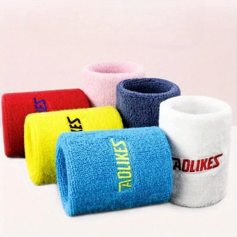 1PC Gym Yoga Cotton Sweat Wristbands Sport Wrist Brace Support Sweatband For Tennis Badminton Running Wrist Band