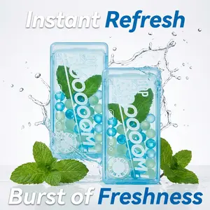 Kissing Breath Freshener Oral Burst Beads, Instant Cooling Sensation with Refreshing Ice-Cool Pop, Perfect for Dates and Social Meetings, Light Low-Cal Formula, Small Pocket-Sized Pack for Travel & Daily Use.