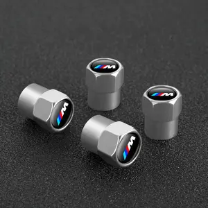 4pcs Metal Alloy Car Wheel Tire Valve Caps, Dustproof Stem Cover for Bmw M 1-7 Series & X Models, Durable Protection Accessories