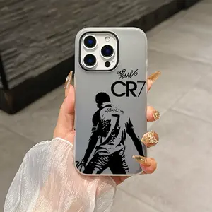 1 piece Cristiano Ronaldo phone case, Protective, trendy iPhone phone case, 2-in-1 double-layer material, dopamine color matching, suitable for iPhone 17 Pro Max, compatible with iPhone 7-17 series Cover