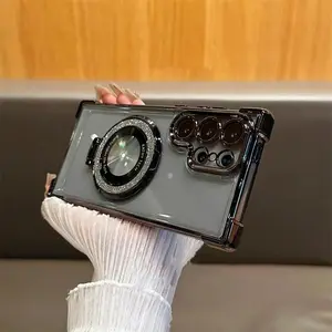 Multi-lens Camera Design Phone Case with Bracket, Fashion Phone Protective Cover, Phone Accessories Compatible with Samsung Galaxy S25 Ultra S24 Ultra, Casing