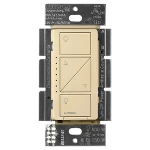 Lutron Caseta Original Smart Dimmer Switch, 150W LED, No Neutral Required, 120V, PD-6WCL-IV, Ivory