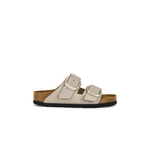 BIRKENSTOCK Arizona Big Buckle Sandal in Stone Coin Nubuck