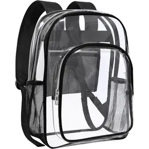 Clear Backpack Heavy Duty Transparent Backpack for Security, Sports, Work, Travel, Stadium