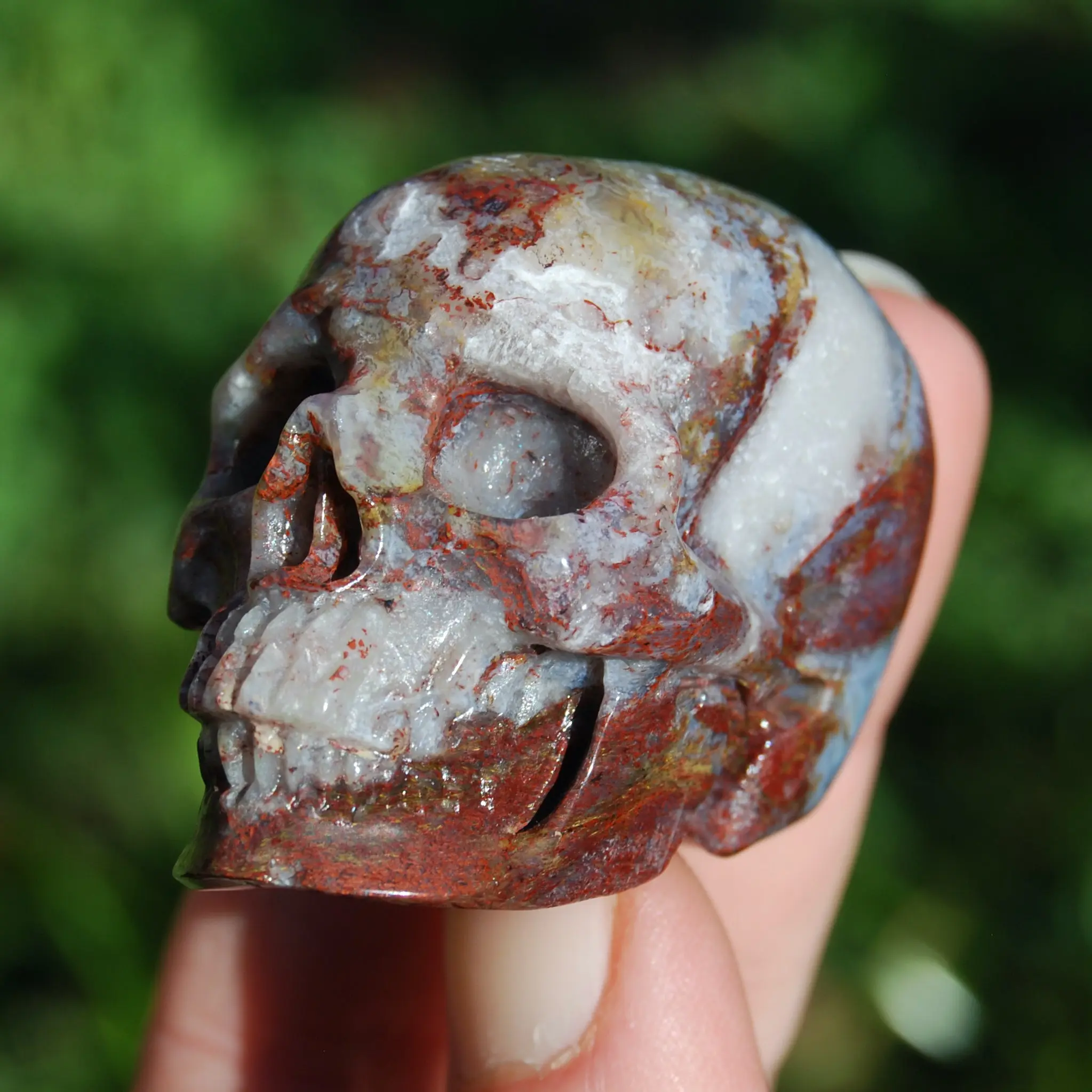 2in Red Pietersite Carved Crystal Skull