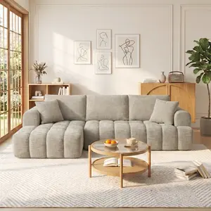 Eyisean 108.3" Chenille Modern Modular Sectional Sofa, Oversized Luxury L-Shaped Boneless Cloud Couch with Deep Seat & Tufted Surface, Comfy 4-Seater Sofa for Living Room, No Assembly Required
