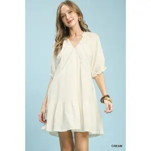 Umgee Cotton Gauze Mini Dress