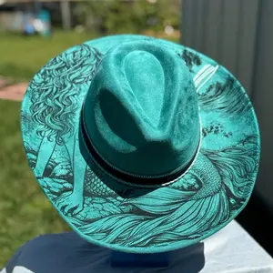 The Tale of a Mermaid - Laser Etched Cowboy Hat