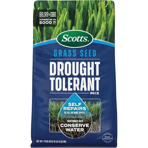 Grass Seed Drought Tolerant Mix, Kentucky Bluegrass and Tall Fescue Grass Seed Mix, Covers up to 5,000 sq.ft., 10 lb.
