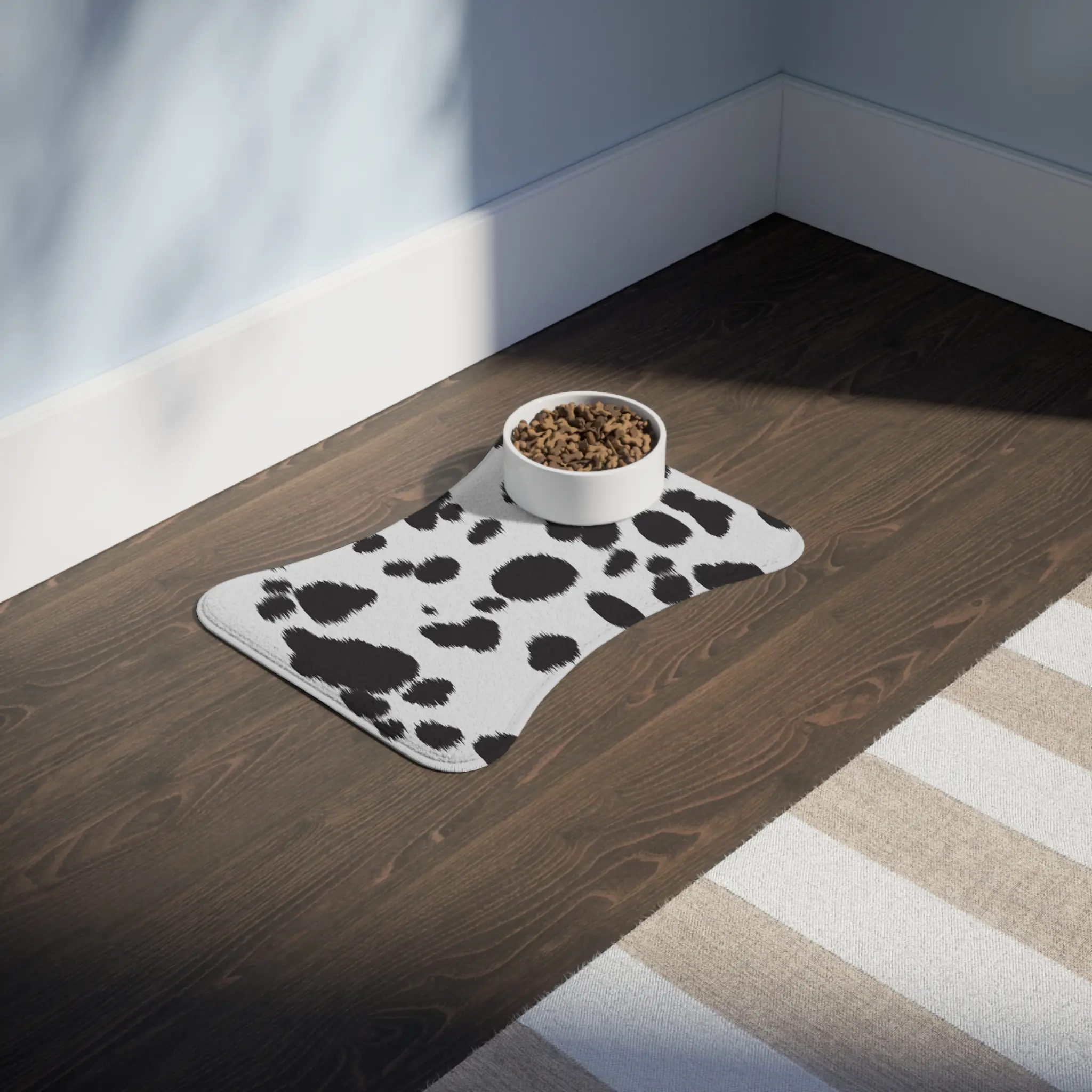 Dalmatian Spot Pattern Pet Feeding Mat | Non-Slip Bowl Placemat