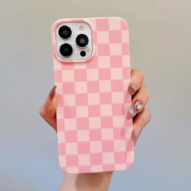Checkerboard Pattern Phone Case, Shockproof Tpu Cover, Anti-drop Shockproof Protection Phone Protective Cover, Phone Accessory Compatible with iPhone 6 7 8 X XR XS Max 11 12 13 14 15 Pro Max, Casing, Protective Smartphone Cover, Protector