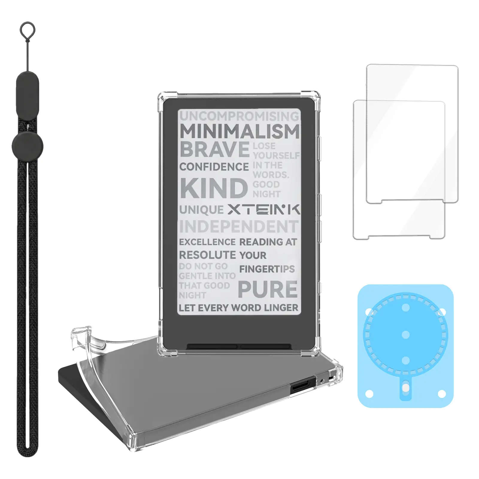 Clear Magnetic Protective Case for XTEINK X4 E-Book Reader | Ultra-Thin Lightweight Durable Cover, 2 PackAnti-Scratch Ultra Clear Screen Protector Film