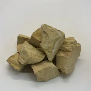 200g(7oz) Edible Clay | Layered Yellow Chunks & Lumps, Cosmetic Grade, All Natural, No Extra Additives,Slightly Sticky When Wet