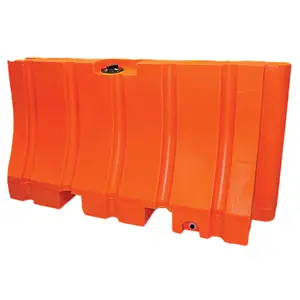Heavy Duty Plastic Jersey Traffic Crash Barriers - 72" L x 42" H x 24" W - 100 LBS Unfilled