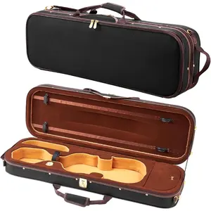 VEVOR 4/4 Full Size Violin Case, Built - in Hygrometer, Lightweight Portable Travel Carrying Bag, with Plush Lining, Shoulder Straps, Anti - Scratch, Professional Oblong Shape, for Violin, BlackVEVOR Super Brand Day