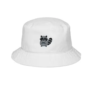 Chaos Raccoon Embroidered Bucket Hat | Funny Trash Panda Streetwear Hat