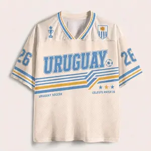 [MADE IN US] Uruguay Soccer Jersey, Retro La Celeste Football Shirt, Custom Name Number Jersey, Uruguay Fan Gift, Match Day Supporter Tee