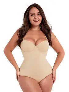 FeelinGirl Seamless Tummy Control Shaper Bodysuit with Removable Straps Comfortable Fit Womenswear FeelinGirlUS