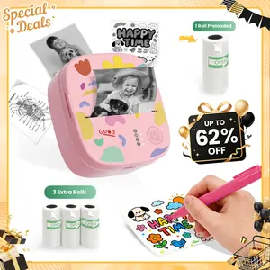 [DealsForYouDays] XenGro Mini Sticker Bluetooth Printer included 3 Roll label Thermal Pocket Printer,Inkless Portable Printer B&W Printing Only for Study Notes, Photos, Memos, Lists, Journals Printing Machine Sticky Label, Birthday Gifts for Girls Boys