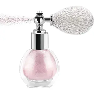 Body Glitter Spray 5 Colors Shimmer Sparkle Powder Spray Glitter High Gloss Spray for Face Body Hair Cosmetic (60g, T03 Nude Pink) springtok